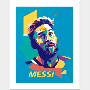 Lionel Messi WPAP Limit Color Posters and Art